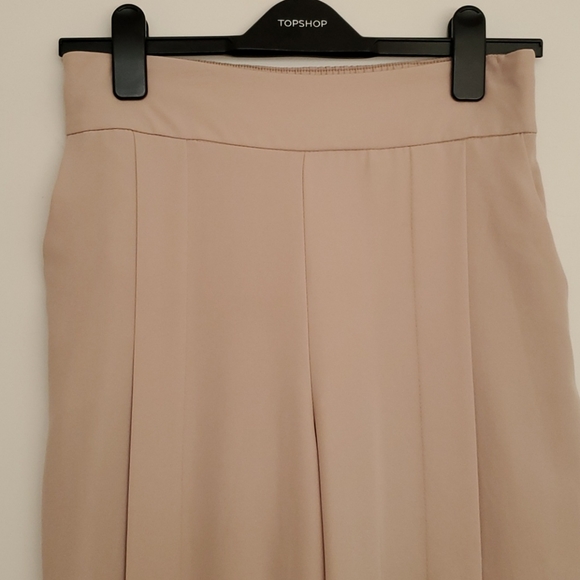 Zara Basic Beige Wide Leg Pants Size XS - Picture 2 of 12